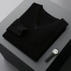 Merino Wool V Neck Sweater for Men | Business and Casual Wear