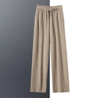 Pure Cashmere Knit Straight Leg Trousers for Men | Autumn and Winter Wear