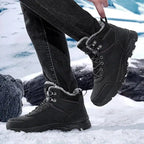 Fleece Lined High Top Winter Hiking Boots for Men | Snow and Trail Use