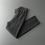 Wool Cashmere Wide Leg Knit Trousers for Men | Cold Weather Wear